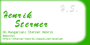 henrik sterner business card